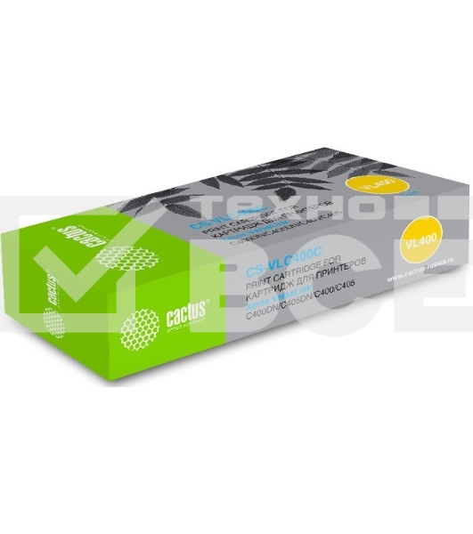 Картридж лазерный Cactus CS-VLC400CRU 106R03534 голубой (8000стр.) для Xerox VersaLink C400DN/C405DN/C400/405/C400N/C405N/