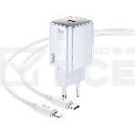 Сетевое зарядное устройство Hoco N47 Glorious 30W 3A (PD) белый PD30W, фото 1