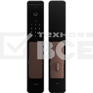 Умный замок Aqara ML-D01D врезной разбл.отпеч.паль./код/пар/NFC/прил/мех.кл 5000mAh бронзовый/черный
