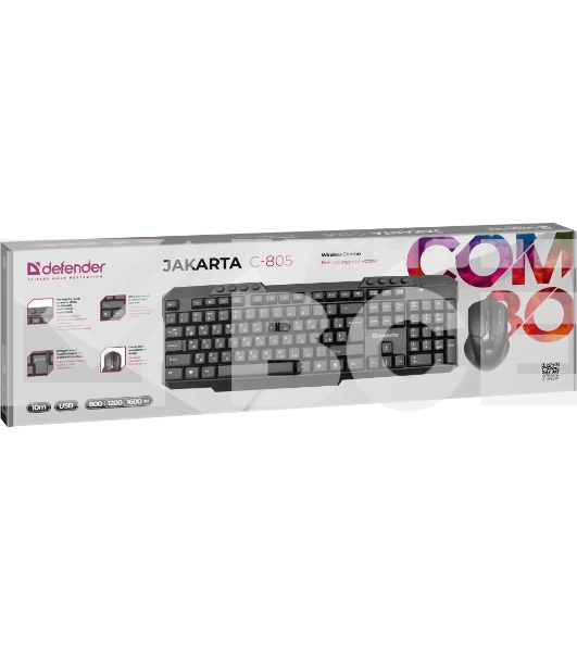 Клавиатура + мышка Defender JAKARTA C-805 Wireless