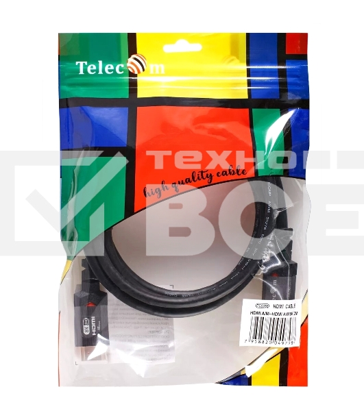 Кабель Telecom HDMI 19M/M,ver. 2.1, 8K@60 Hz 2m метал разъемы