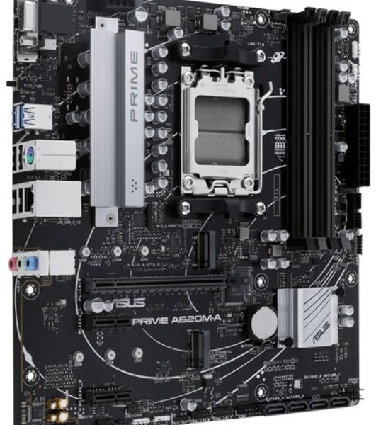 Материнская плата ASUS PRIME A620M-A-CSM, AM5, AMD A620, 2xDDR5, 4xSATA, 2xM.2, 1xPCI-E 4.0 x16, 1xHDMI, 1xDP, 1xVGA, 1x 1Gb LAN, 2xUSB-A 3.2 Gen 1, 4xUSB-A 2.0, 3x3.5 мм, 7.1, Micro-ATX
