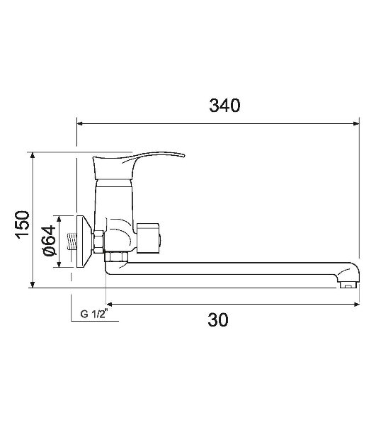 SL86-006E Смеситель для ванны, ø35