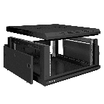 Шкаф телекоммуникационный 19' настенный 4U ExeGate EC-WM-4U.600.M.BLACK (19”, 4U, 600x600x280mm (ШхГхВ), передняя дверь металл, съемные боковые панели, пыле- и влагозащита IP23, черный RAL 9004), фото4