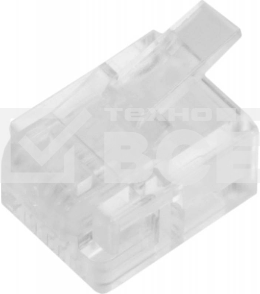 Коннектор медный Lanmaster TWT-PL12-6P4C/100 UTP RJ12 натуральный