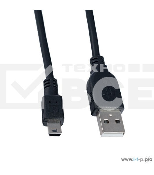Кабель PERFEO USB2.0 A вилка - Mini USB 5P вилка, 1 м (U4301)