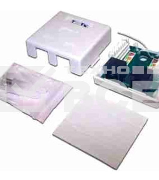 Розетка TWT (TWT-SM2-4512-WH) настенная 1 порт RJ-45 категории 5е и 1 порт RJ-12. UTP. белая