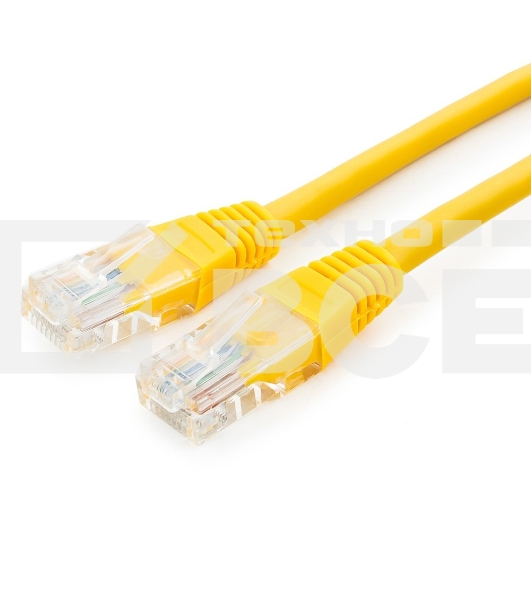 Патч-корд UTP Cablexpert кат.5e, 0.25м, литой, многожильный (жёлтый)