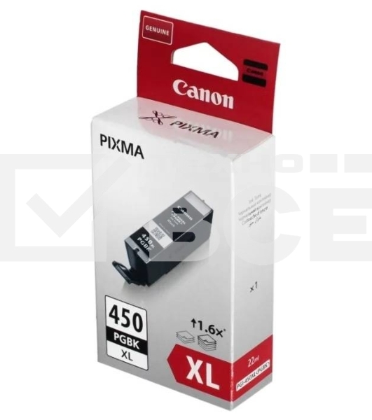 Картридж струйный Canon PGI-450XLPGBK (6434B001) пигментный черный, 22мл (500 стр.), для PIXMA iP7240/MG6340/MG5440