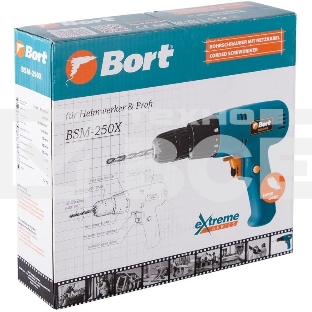 Дрель-шуруповерт Bort BSM-250X, Сетевой, 250Вт