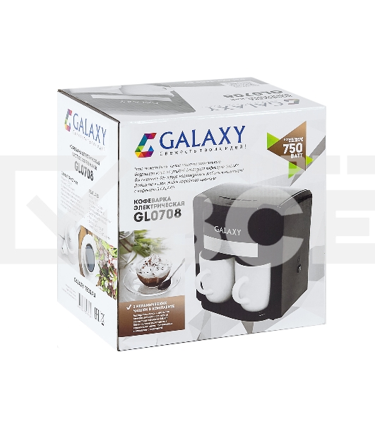 Кофеварка капельная Galaxy Line GL 0708 черный, исп. кофе - молотый, 0,3 л, 750 Вт.
