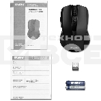 Мышь беспроводная SVEN RX-350W черный, 1400 dpi, радиоканал, USB, кнопки - 6, фото3