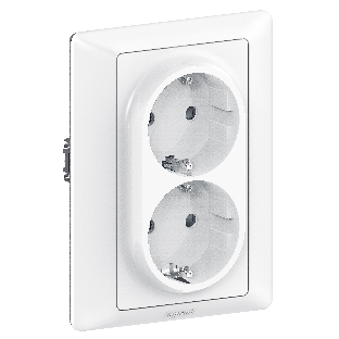 Накладка розетки с/з 2-ной 754950 Legrand Valena LIFE Белый