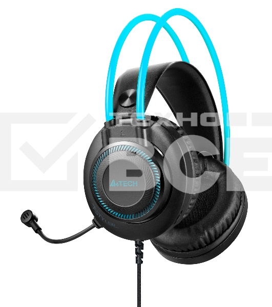 Наушники с микрофоном A4Tech Fstyler FH200i серый/синий 1.8м накладные оголовье (FH200I BLUE)