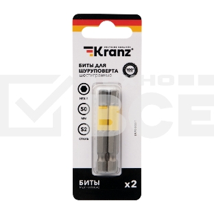 Бита шестигранная для шуруповерта KRANZ HEX5х50 мм (2 шт./уп.)