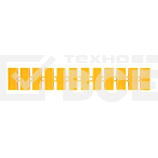 Клеммная винтовая колодка KВ-40 25-40, ток 100 A, полиэтилен желтый Rexant (10 шт./уп.)