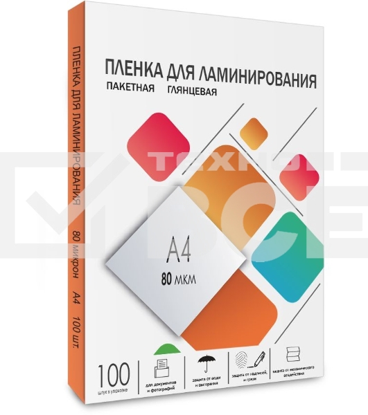 Пленка 216х303 (80 мик) 100 шт. Гелеос (LPA4-80)
