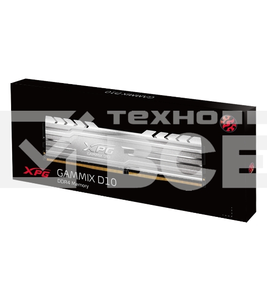 Оперативная память XPG Gammix D10, DDR4, 16GB (1x16GB), 3200MHz, CL16, с радиатором, черный