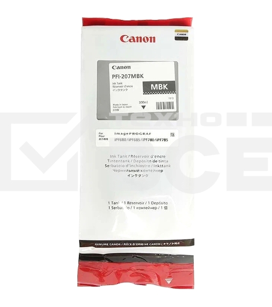Картридж струйный Canon PFI-207 MBK черный матовый для для iPF680/685/780/785 300ml (8788B001)