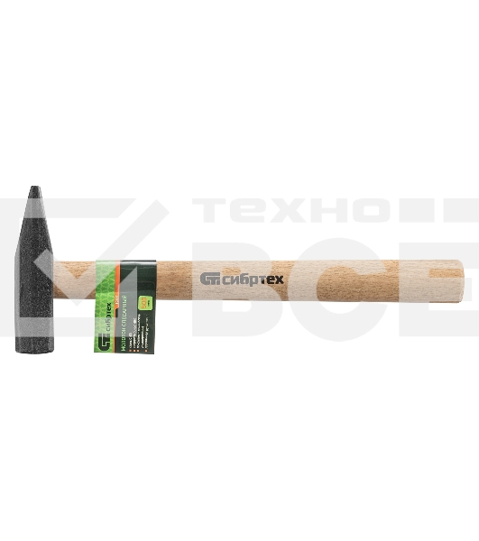 Молоток Сибртех слесарный, 500 г, квадратный боек, деревянная рукоятка