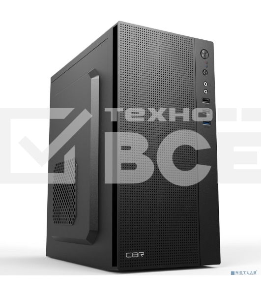 Компьютерный корпус mATX Minitower CBR MX12, без БП, 1*USB 3.0, 2*USB 2.0, HD Audio+Mic, Black [PCC-MATX-MX12-WPSU]