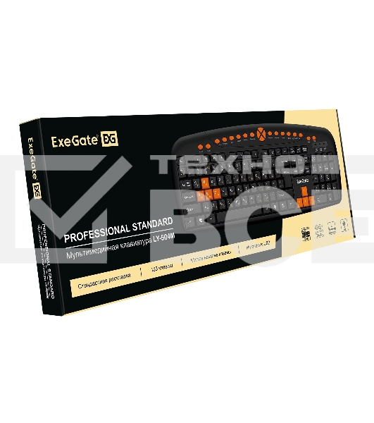 Клавиатура ExeGate LY-504M (EX280435RUS) проводная, USB, черный