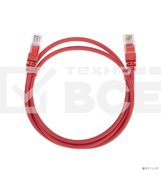 Патч-корд U/UTP, CAT 5e, RJ45-RJ45, 26AWG, ZH нг(А)-HF, красный, 1м  Rexant
