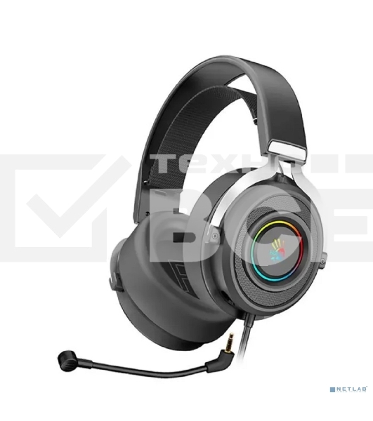Наушники с микрофоном A4Tech Bloody G535 черный/серебристый 2м мониторные USB оголовье (G535 (BLACK+SILVER) USB)