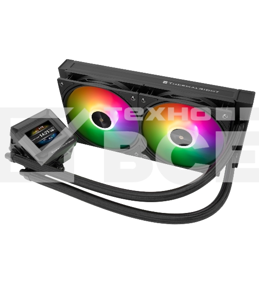 Водяное охлаждение для процессора Thermalright Frozen Warframe SE 240 ARGB Black (240mm, LED temp., Black, ARGB/ Fans: 2x120mm, 70.84CFM, 29.8dBA, 2000RPM/ Pump height 59mm, Rad thickness 27mm/ S: 1851, 1700, 1200, 115X, AM5, AM4)
