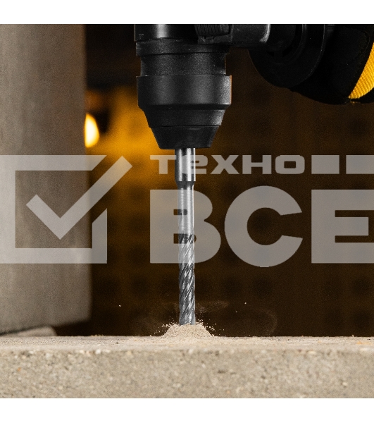 Бур по бетону Denzel цельная крестовая пластина, 10x165 мм, SDS PLUS