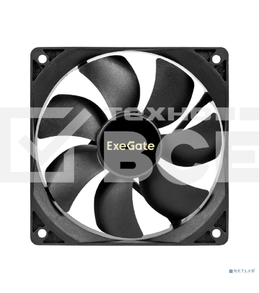Вентилятор для корпуса ExeGate ExtraSilent ES12025S3P черный, 120 мм, 1300 об/мин, 22 дБ, 3 pin