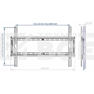 Кронштейн для телевизора Kromax IDEAL-1 черный 32