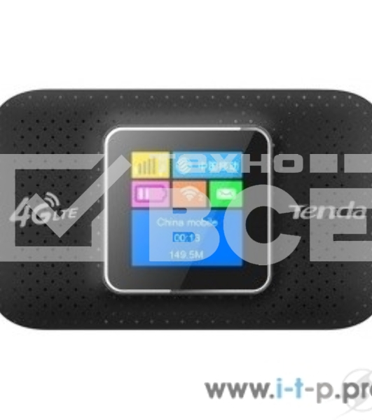Мобильный роутер Tenda 4G185 4G LTE, встроенная батарея 2100 мАч; поддержка карт памяти до 32Гб