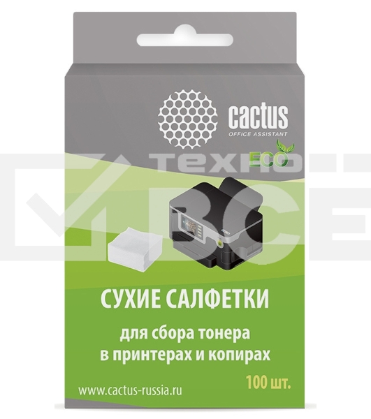Салфетки Cactus CS-P2003E для принтеров и копиров 100шт сухих