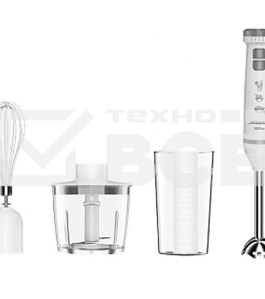 Блендер АКСИНЬЯ КС-307В белый с серым: 1000Вт, нож из нерж. стали,2 скорости,