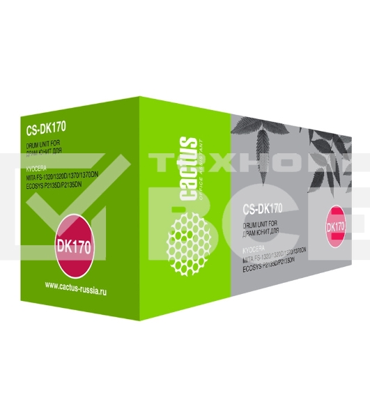 Блок фотобарабана Cactus CS-DK170 ч/б:100000стр. для Kyocera Ecosys M2035/ M2035dn/M2535 Kyocera