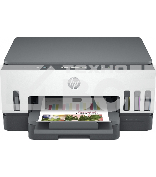 МФУ струйный HP Smart Tank 720 (6UU46A), A4, цветной, печ. до 15 стр/мин. (ч/б) до 9 стр/мин. (цвет), 1200x1200dpi (ч/б) 1200 x 4800 dpi (цвет), USB, Wi-Fi, BlueTooth, Air Print, Mopria