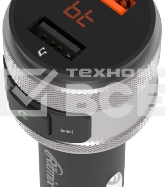 Автомобильный FM-модулятор Ritmix FMT-A707 черный MicroSD BT USB