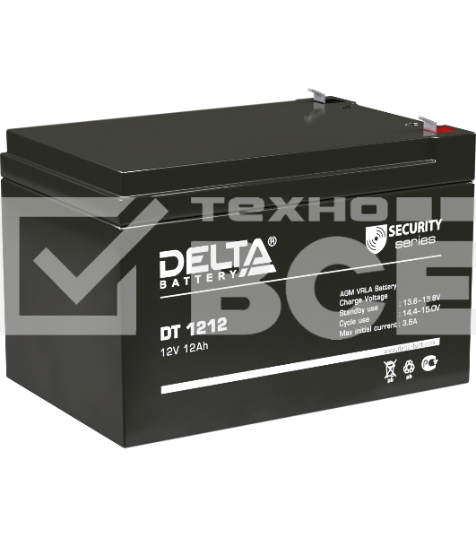 Батарея Delta DT 1212 (12V, 12Ah)