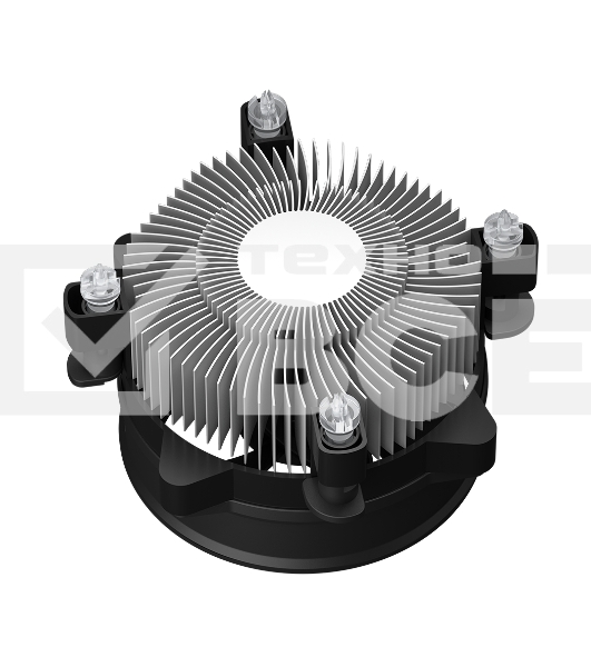 Кулер PcCooler R120-XXNIXX-GL черный 95мм алюминий 2700rpm 27.8db 4-pin 95W 70мм