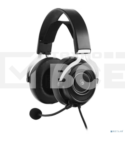 Наушники с микрофоном A4Tech Bloody G535 черный/серебристый 2м мониторные USB оголовье (G535 (BLACK+SILVER) USB)