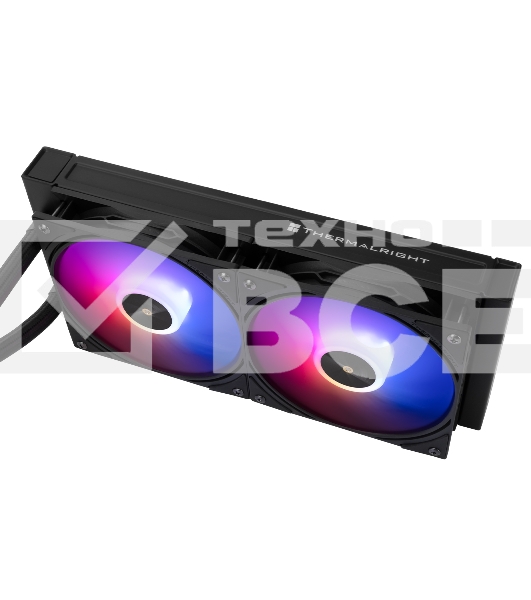 Водяное охлаждение для процессора Thermalright Frozen Warframe SE 240 ARGB Black (240mm, LED temp., Black, ARGB/ Fans: 2x120mm, 70.84CFM, 29.8dBA, 2000RPM/ Pump height 59mm, Rad thickness 27mm/ S: 1851, 1700, 1200, 115X, AM5, AM4)