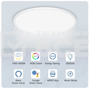 Светильник потолочный Moes Wi-Fi Smart Ceiling Light белый модели WCL-TD