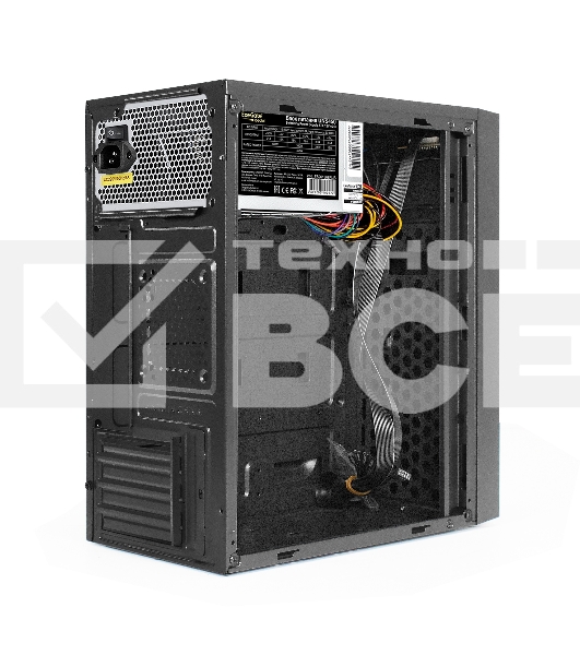 Компьютерный корпус Minitower ExeGate BAA-113-UNS450 (mATX, БП UNS450 с вент. 12см, 2*USB, аудио, черный)