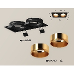 Комплект встраиваемого светильника Ambrella light XC6526004 SBK/PYG черный песок/золото желтое полированное MR16 GU5.3 (C6526, N6113), фото 1