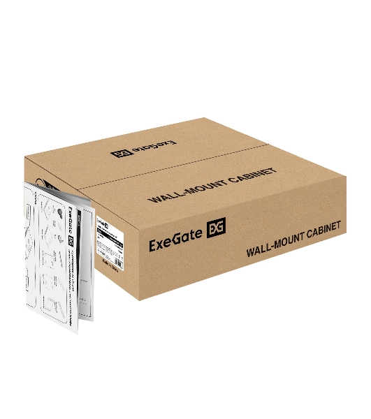Шкаф телекоммуникационный 19' настенный 4U ExeGate EC-WM-4U.600.M.BLACK (19”, 4U, 600x600x280mm (ШхГхВ), передняя дверь металл, съемные боковые панели, пыле- и влагозащита IP23, черный RAL 9004)