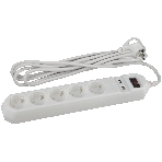 Сетевой фильтр ЭРА белый USF-5es-1.5m-USB-W  с заземл 3x0.75мм2 с выкл 5гн+2USB 1.5м, фото 1