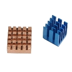 Набор радиаторов ACD RA207 Golden + Blue Heat Sink setfor Raspberry Pi 3, фото 1
