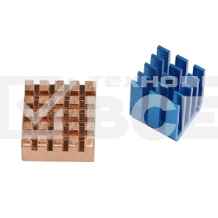 Набор радиаторов ACD RA207 Golden + Blue Heat Sink setfor Raspberry Pi 3
