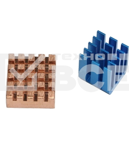 Набор радиаторов ACD RA207 Golden + Blue Heat Sink setfor Raspberry Pi 3